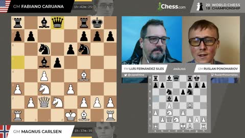 Partida #7 Caruana vs. Carlsen Mundial de Ajedrez 2018