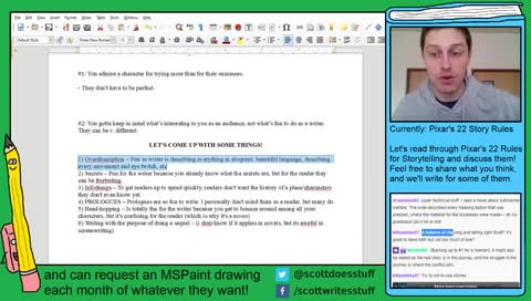 Writing stream! PIXAR'S 22 rules for storytelling