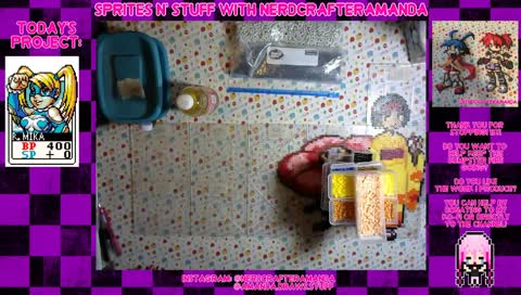  #Perler Builds! Now working on #RainbowMika of #streetfighter ! #ASMR