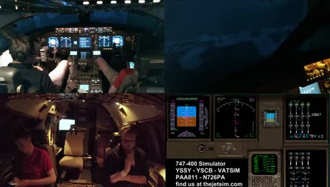 Jump on board and ride along as we fly our full 747-400 flight simulator made from a real 747 cockpit with real parts.