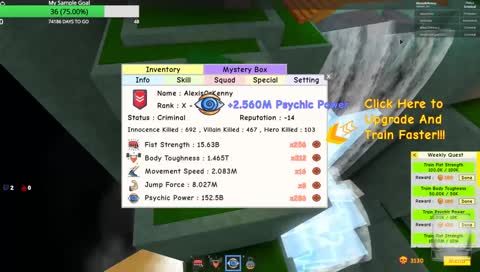 playing Super Power Training Simulator
