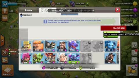 [Fette Verlosung ab 150 Follows] Mauern farmen bis der Arzt kommt (CoC unsicher machen) und mit Zuschauern zocken | RH10/11/9