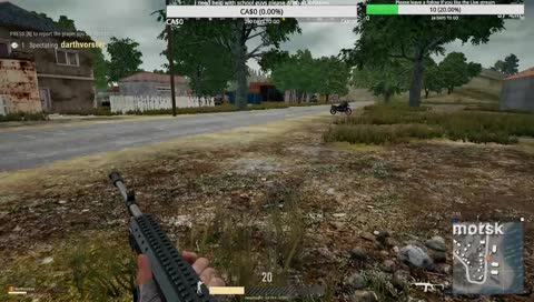 Trying to win the chicken dinny with a vehicle!