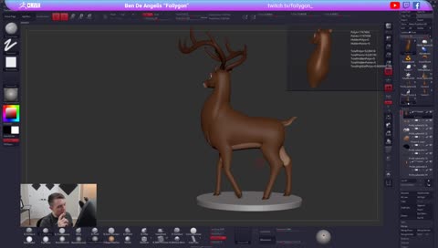 ZBrush 2018 - Stylized Character Sculpting with Ben De Angelis "Follygon" - #ZBrushLIVE