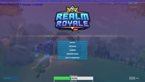 Realm Royale: Playing With followers: Follower Goal: 21/50 Discord user: SSSviper#9725