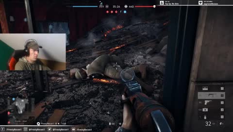 tried without green screen and new angle on camera! BattleField V 