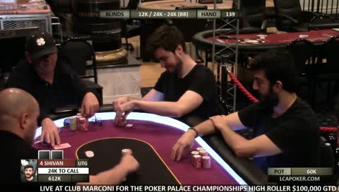 Live at Club Marconi for the Poker Palace Championships High Roller $100,000 GTD Day 2 - Final Table