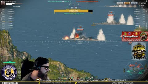 [CC][ENG/SWE] Midweek madness in @worldofwarships! Come chat and make the BEARD GROW! Click that follow! Goal = 1777/2000! Hugs