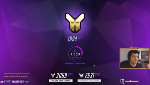 [FR] Gassar- Rank sur Overwatch et avec ça un peu de sel ?