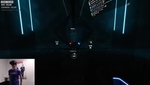 Smashing blocks at an insanely high pace | WITH CAM | Beat Saber Expert+