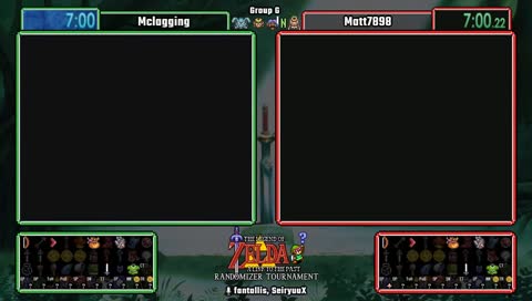 A Link To the Past Randomizer Fall 2018 Tournament. Mclagging vs Matt7898. !alttpr for info, !mode for settings