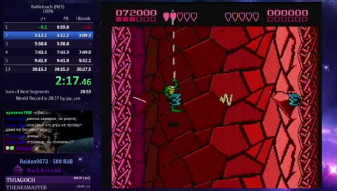 Battletoads 100%category sub30 attemtps