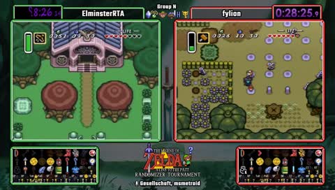 A Link To the Past Randomizer Fall 2018 Tournament. ElminsterRTA vs fylion. !alttpr for info, !mode for settings