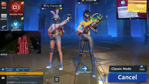 duos with phantom playing electronic video games (2 min delay) No face cam today