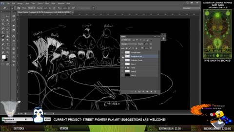 Street Fighter fan art planning