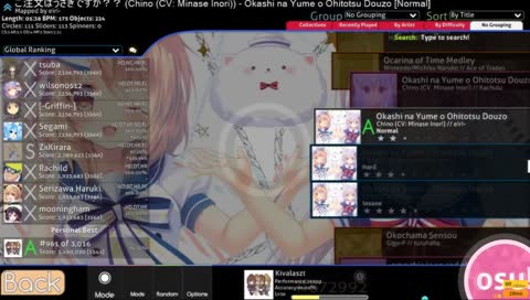 Osu! stream. If it's not, well, maybe it broke?