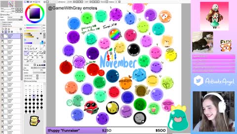 Emotes for Gray then Pokemon!~ !commission !puppy