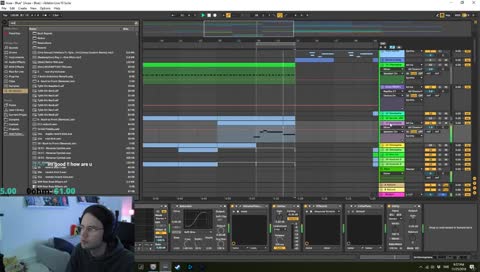 Green boy working on the same song as last time