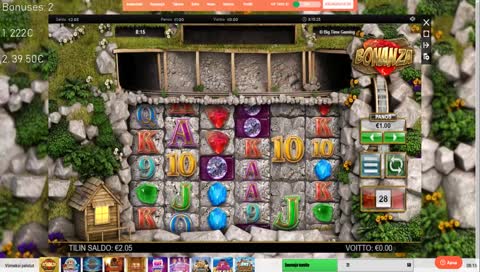 Aamukasinoo. Bonanza boonuksen metästelyä. Alotus: 150€