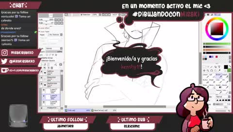 #DibujandoConMisaki | Dibujando mรกs subs | Song Request: On