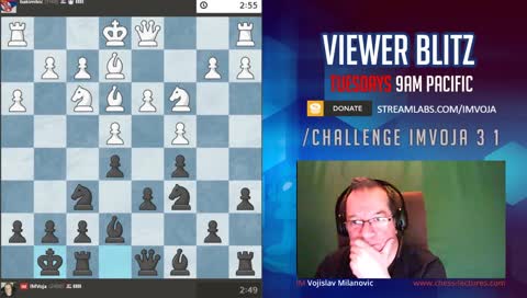 IM voja playing a simul on www.chess.com