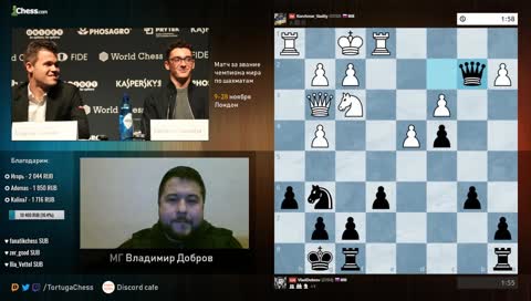 МГ Владимир Добров, немного шахмат на chess.com