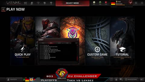 [GER] QuakeOpeanLeague #8 - Playoffs I xLer8a vs deep6 I snthss I taka I xLer8a I nDee of attack