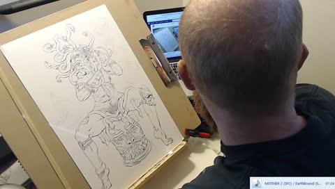 Working on an #Art commission! #Medusa