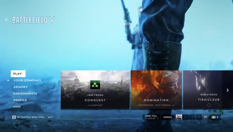 Playing BFV, but I am very bad. At everything. Pretty salty too.