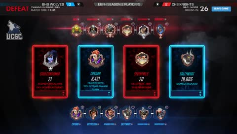 EGFH Season 2 QF AK Overwatch: Colony Knights vs Burchell Wolves