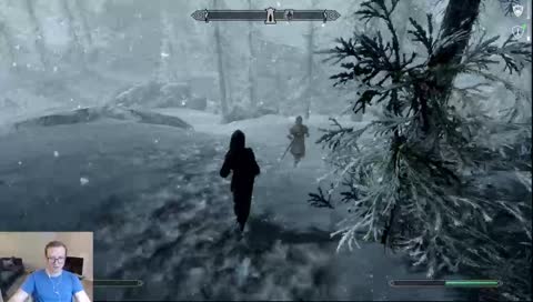 Skyrim! We are a vampire. Trying not to die from the sunlight. 💀☀