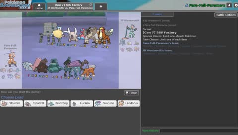 Stream Test/Gen 7 Battle Factory