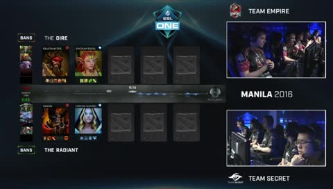 RERUN: Team Secret vs. Team Empire - Game 1 - ESL One Manila 2016 - Group B Decider Match