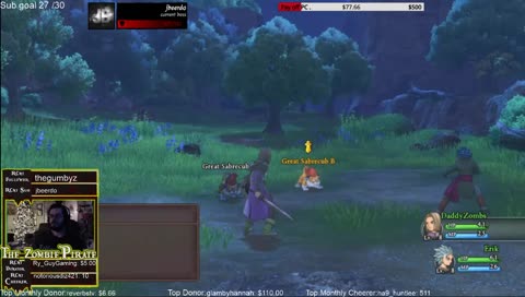 DQ 11 Blind first playthrough  [B42][TK][TDG][BFT][BB] @Thezombiepirate