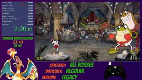 All Bosses World Record attempts (Regular, Legacy) -- Goal = 23:2X