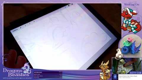 Drawing MORE Snow Dragons for Patreon! 