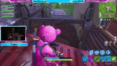 Gamer gurl trying to get sweaty on Fortnite XD | Loving my new Fortnite socks | Road to 500 followers!!