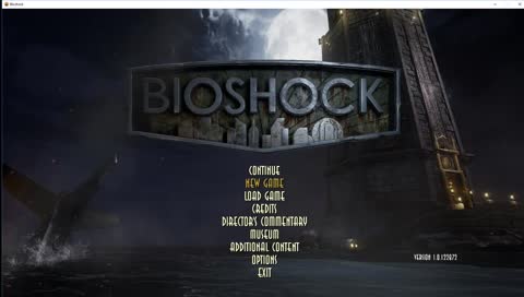 Bioshock, shooting at nothing and dying hilariously.