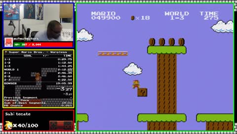 [Road to Partner] SMB1 Warpless PB/WR Attempts