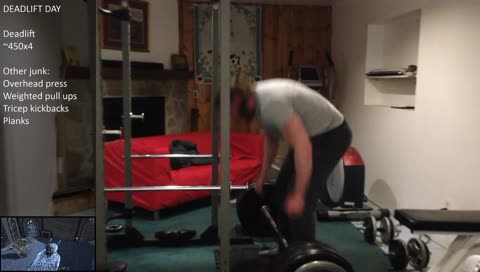 Large man does smol deadlift, plays ARK between sets