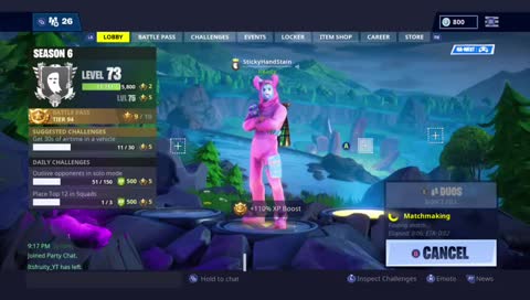 STICKYHANDSTAIN Fortnite scrims XBOX