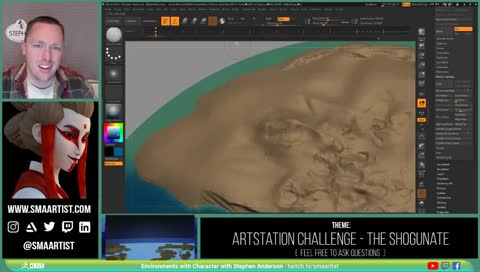 ZBrush 2018 - Environments with Character with Stephen Anderson - #ZBrushLIVE