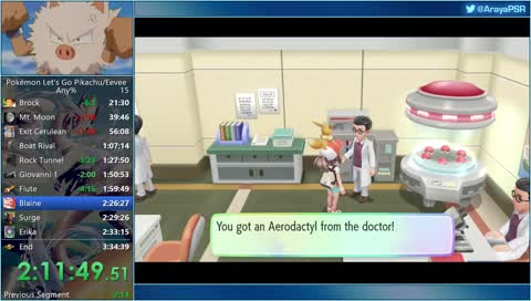 Pokémon Let's Go Eevee any% PB attempts