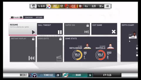 Week 1 - Steelers @ Browns