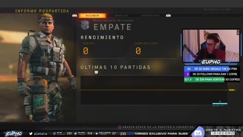 🏆 NUEVO SPONSOR! [RECORD MUNDIAL KILLS BLACKOUT ESCUADRONES] con @EupHo15 ( 1 sub = 1 cofre 🎮)