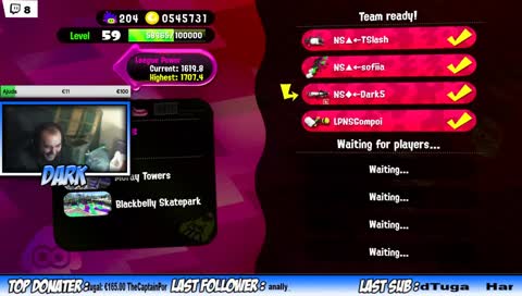 [switch] splatoon 2 - Next Squid (treinos) vamos lá a umas Leagues!