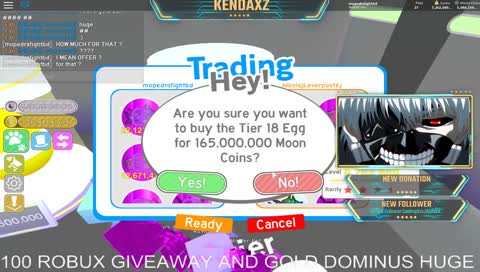 !GIVEAWAY 100 ROBUX AND GOLD DOMINUS HUGE PLAYING WITH VIEWERS  // KENDAXZ //