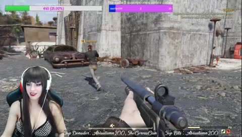 (ESP) Chica Rokera en el Yermo .
Por cada 5 suscripciones regalo 2 cofres de streamloots. <3 y azote en el culete (por apuesta)