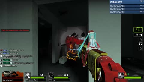 Con la buena dama. Tanque te pega en la cara te da, tanque te hace volar LEFT 4 DEAD 2