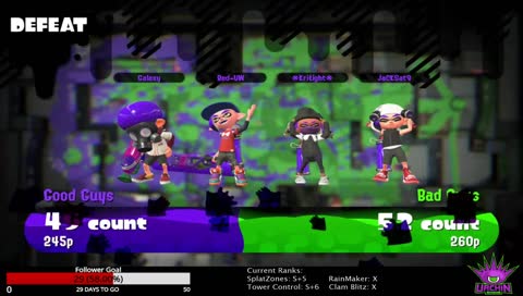 Pre Tournament Practice: Splatoon 2 Turf/Ranked/Private Battles